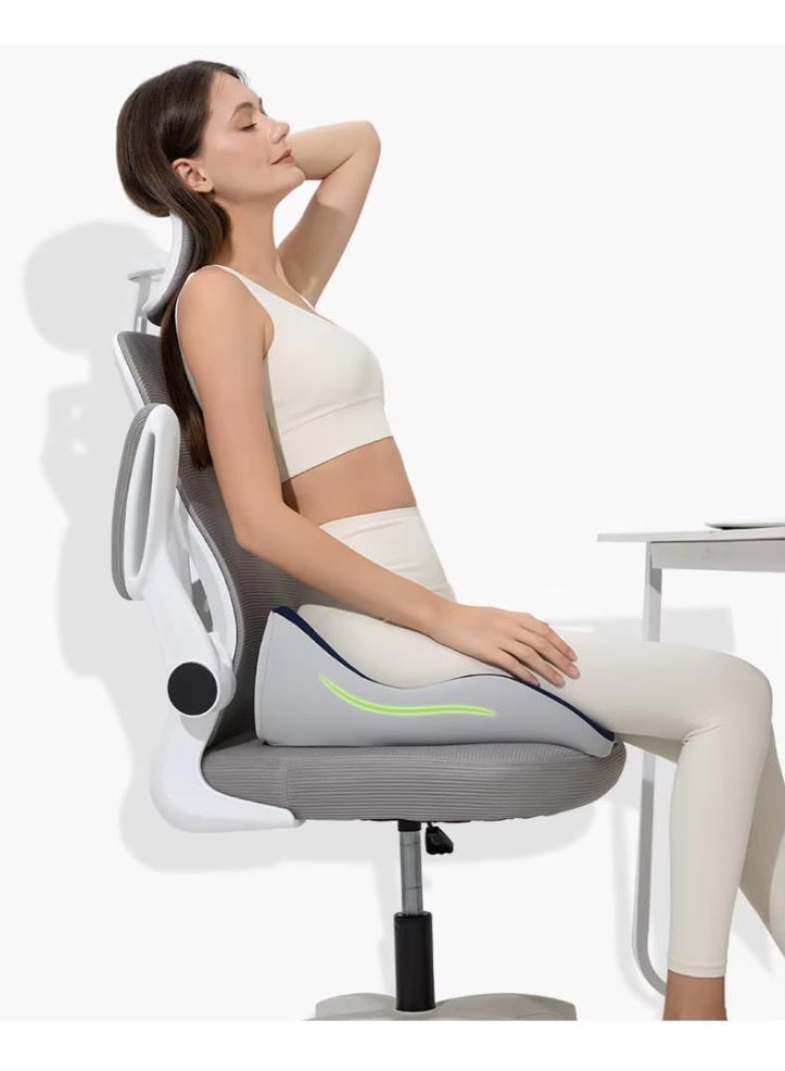 KhpalKar Ergonomic Memory Foam Seat Cushion with BuiltIn Lumbar Support  Gel Infused Breathable and Washable Cover  Pain Relief Posture Support for Office Chair Car Seat Wheelchair and Home - Image 4